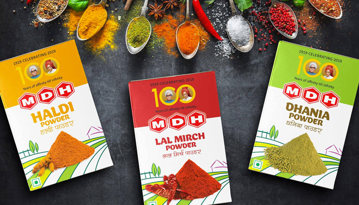 Desing Agency Work on MDH Spice Box Packaging