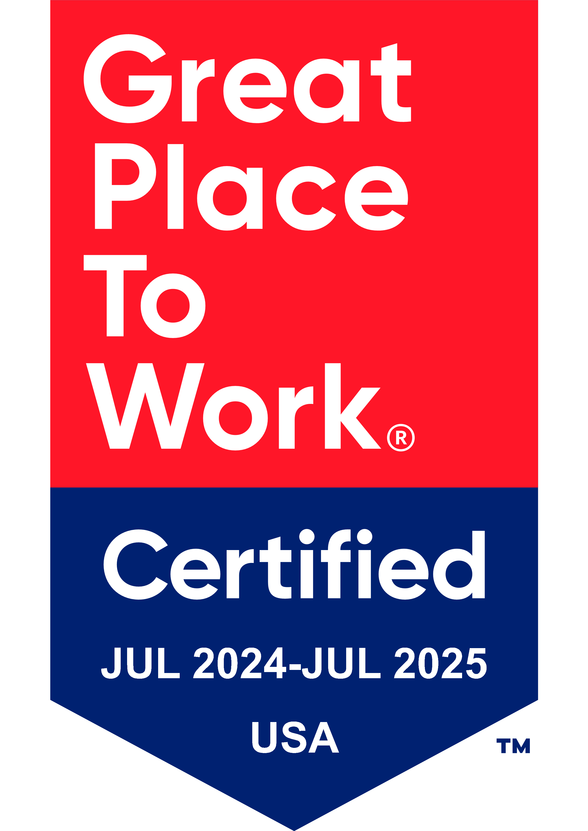 Great place to work award, Certified June 2022 to June 2023, USA